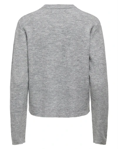 Only - ONLSimoni O-Neck Cardigan - Medium Grey Melange